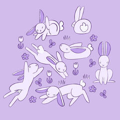 Bunny Doodles Full Sheet Bunny Doodles Full Sheet